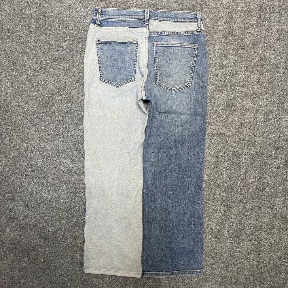 Current/Elliott Two-Tone High-Rise Straight-Leg Jeans Womens Size 28 - Picture 6 of 6